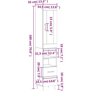 vidaXL-Hoge-kast-34,5x34x180-cm-bewerkt-hout-betongrijs