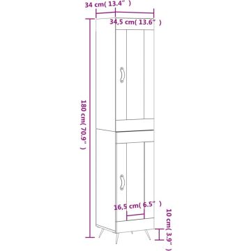 vidaXL-Hoge-kast-34,5x34x180-cm-bewerkt-hout-wit