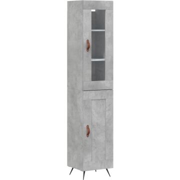 vidaXL-Hoge-kast-34,5x34x180-cm-bewerkt-hout-betongrijs