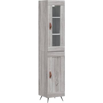 vidaXL-Hoge-kast-34,5x34x180-cm-bewerkt-hout-grijs-sonoma-eikenkleurig