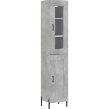 vidaXL-Hoge-kast-34,5x34x180-cm-bewerkt-hout-betongrijs