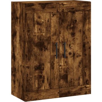 vidaXL Hoge kast 69,5x34x180 cm bewerkt hout gerookt eikenkleurig