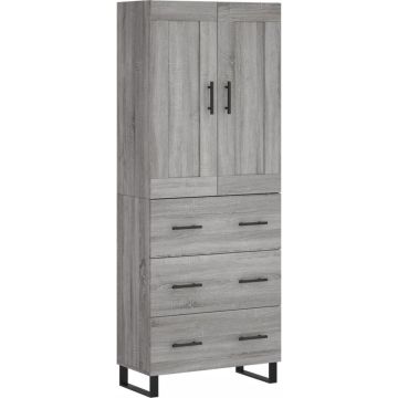 vidaXL-Hoge-kast-69,5x34x180-cm-bewerkt-hout-grijs-sonoma-eikenkleurig