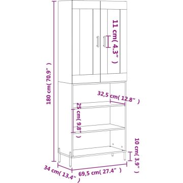 vidaXL-Hoge-kast-69,5x34x180-cm-bewerkt-hout-betongrijs