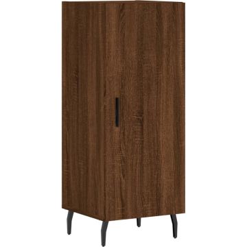 vidaXL Hoge kast 34,5x34x180 cm bewerkt hout bruineikenkleurig