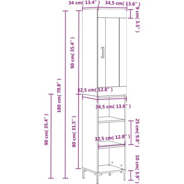 vidaXL-Hoge-kast-34,5x34x180-cm-bewerkt-hout-hoogglans-wit