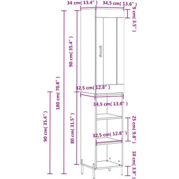 vidaXL-Hoge-kast-34,5x34x180-cm-bewerkt-hout-wit