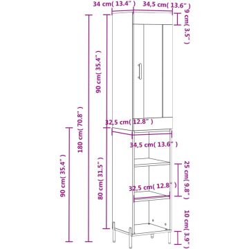 vidaXL-Hoge-kast-34,5x34x180-cm-bewerkt-hout-betongrijs