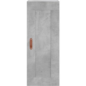 vidaXL Hoge kast 34,5x34x180 cm bewerkt hout betongrijs