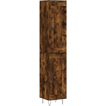 vidaXL-Hoge-kast-34,5x34x180-cm-bewerkt-hout-gerookt-eikenkleurig