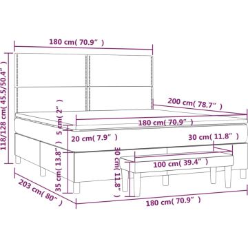 vidaXL-Boxspring-met-matras-stof-blauw-180x200-cm