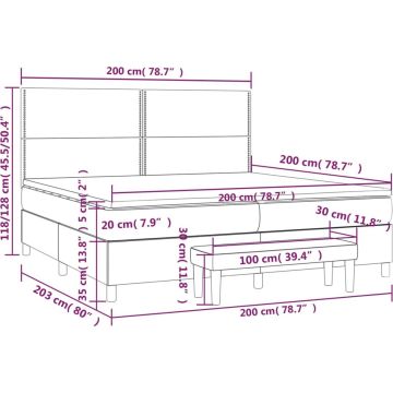 vidaXL-Boxspring-met-matras-stof-zwart-200x200-cm