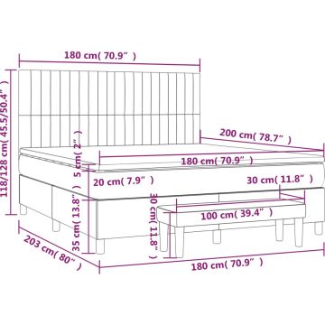 vidaXL-Boxspring-met-matras-stof-donkerbruin-180x200-cm