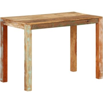 vidaXL Eettafel 110x55x76 cm gerecycled massief mangohout