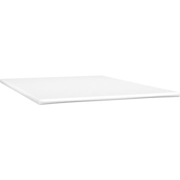 vidaXL Boxspring met matras kunstleer bruin 140x190 cm