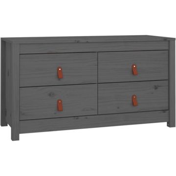 vidaXL Dressoir 100x40x54 cm massief grenenhout grijs