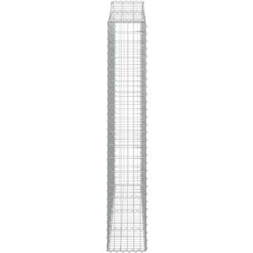 vidaXL Schanskorven 4 st gewelfd 200x30x180/200 cm ijzer