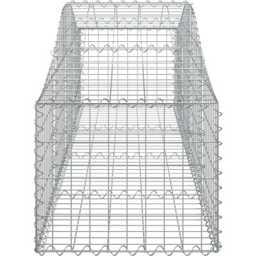 vidaXL Schanskorven 14 st gewelfd 200x50x40/60 cm gegalvaniseerd ijzer