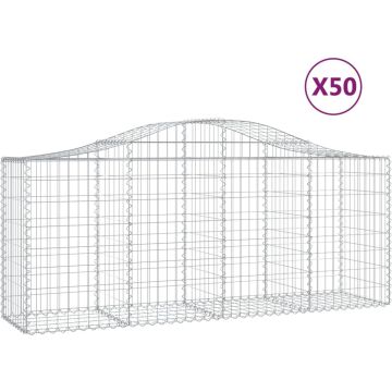 vidaXL-Schanskorven-50-st-gewelfd-200x50x80/100-cm-ijzer