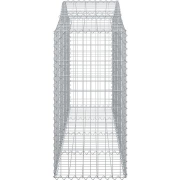 vidaXL Schanskorven 9 st gewelfd 200x50x100/120 cm ijzer