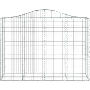 vidaXL Schanskorven 12 st gewelfd 200x50x140/160 cm ijzer