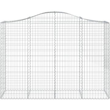 vidaXL Schanskorven 18 st gewelfd 200x50x140/160 cm ijzer