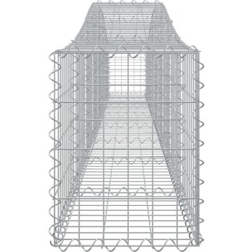 vidaXL Schanskorven 2 st gewelfd 400x30x40/60 cm ijzer