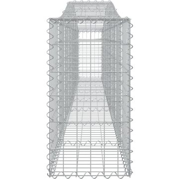 vidaXL Schanskorven 20 st gewelfd 400x30x60/80 cm ijzer