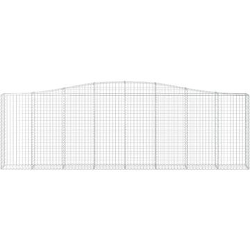 vidaXL Schanskorven 6 st gewelfd 400x30x120/140 cm ijzer