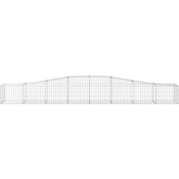 vidaXL Schanskorven 8 st gewelfd 400x50x40/60 cm gegalvaniseerd ijzer