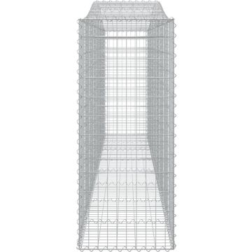 vidaXL Schanskorven 8 st gewelfd 400x50x120/140 cm ijzer