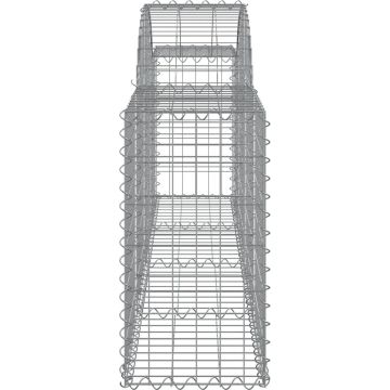 vidaXL Schanskorven 9 st gewelfd 200x30x60/80 cm gegalvaniseerd ijzer