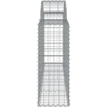 vidaXL Schanskorven 18 st gewelfd 200x30x80/100 cm ijzer