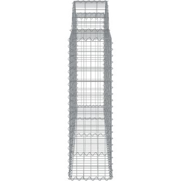 vidaXL Schanskorven 11 st gewelfd 200x30x100/120 cm ijzer