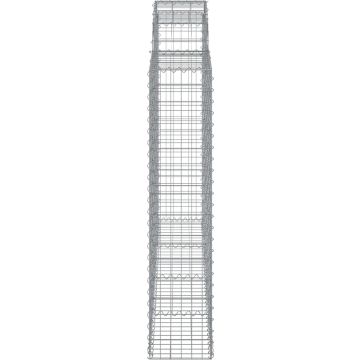 vidaXL Schanskorven 5 st gewelfd 200x30x140/160 cm ijzer