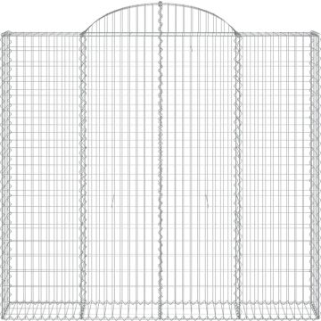 vidaXL Schanskorven 2 st gewelfd 200x30x180/200 cm ijzer