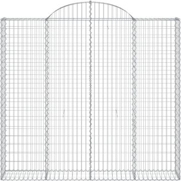 vidaXL Schanskorven 4 st gewelfd 200x30x180/200 cm ijzer