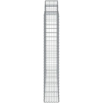 vidaXL Schanskorven 6 st gewelfd 200x30x180/200 cm ijzer