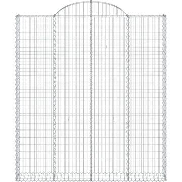 vidaXL Schanskorven 6 st gewelfd 200x30x220/240 cm ijzer