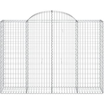 vidaXL Schanskorven 3 st gewelfd 200x50x140/160 cm ijzer