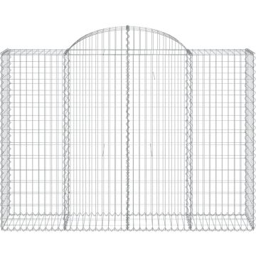 vidaXL Schanskorven 4 st gewelfd 200x50x140/160 cm ijzer