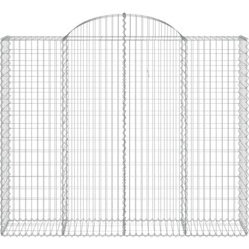 vidaXL Schanskorven 18 st gewelfd 200x50x160/180 cm ijzer