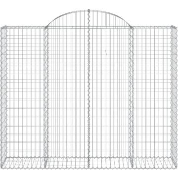 vidaXL Schanskorven 20 st gewelfd 200x50x160/180 cm ijzer