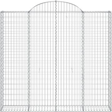 vidaXL Schanskorven 18 st gewelfd 200x50x180/200 cm ijzer