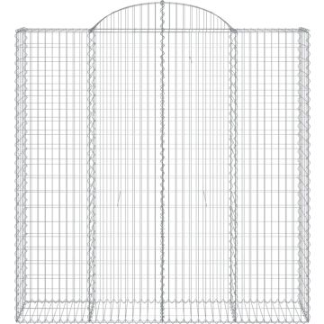 vidaXL Schanskorven 2 st gewelfd 200x50x200/220 cm ijzer