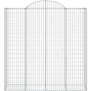 vidaXL Schanskorven 8 st gewelfd 200x50x200/220 cm ijzer