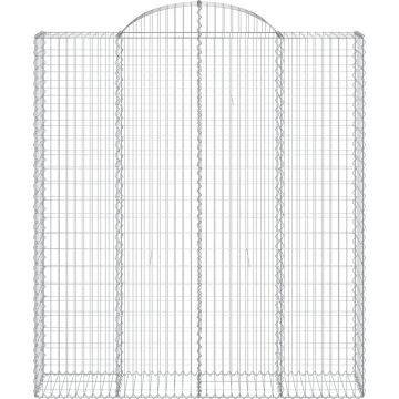 vidaXL Schanskorven 5 st gewelfd 200x50x220/240 cm ijzer