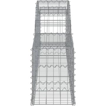 vidaXL Schanskorven 12 st gewelfd 300x30x40/60 cm gegalvaniseerd ijzer