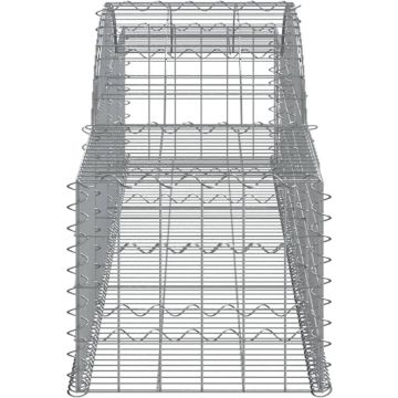 vidaXL Schanskorven 17 st gewelfd 300x50x40/60 cm gegalvaniseerd ijzer