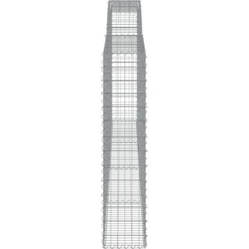 vidaXL Schanskorven 4 st gewelfd 400x30x140/160 cm ijzer